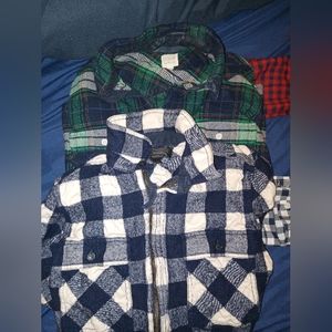 Bundle 4 J.Crew shirts plaid gingham  blue